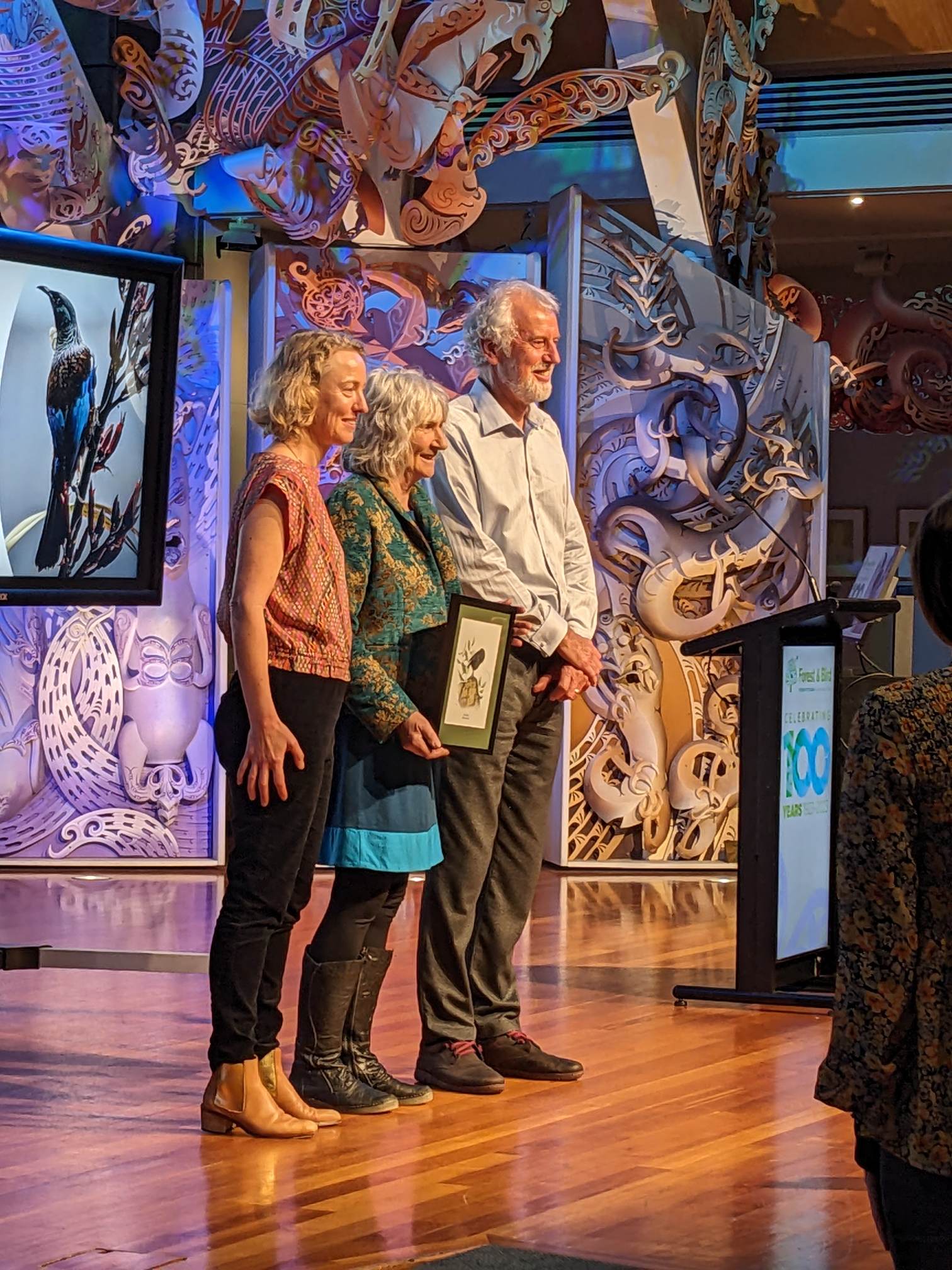 Kathy Gilbert receives prestigious Old Blue award from Forest and Bird for outstanding contributions to conservation.